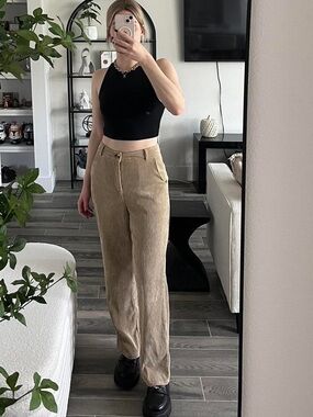 Little Lies Straight-Leg Corduroy Pants